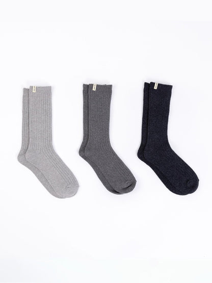 Women's Plush Lounge Calf Sock 3-Pack - Quahog Bay Bedding
