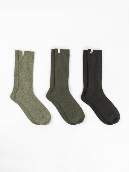 Women's Plush Lounge Calf Sock 3-Pack - Quahog Bay Bedding