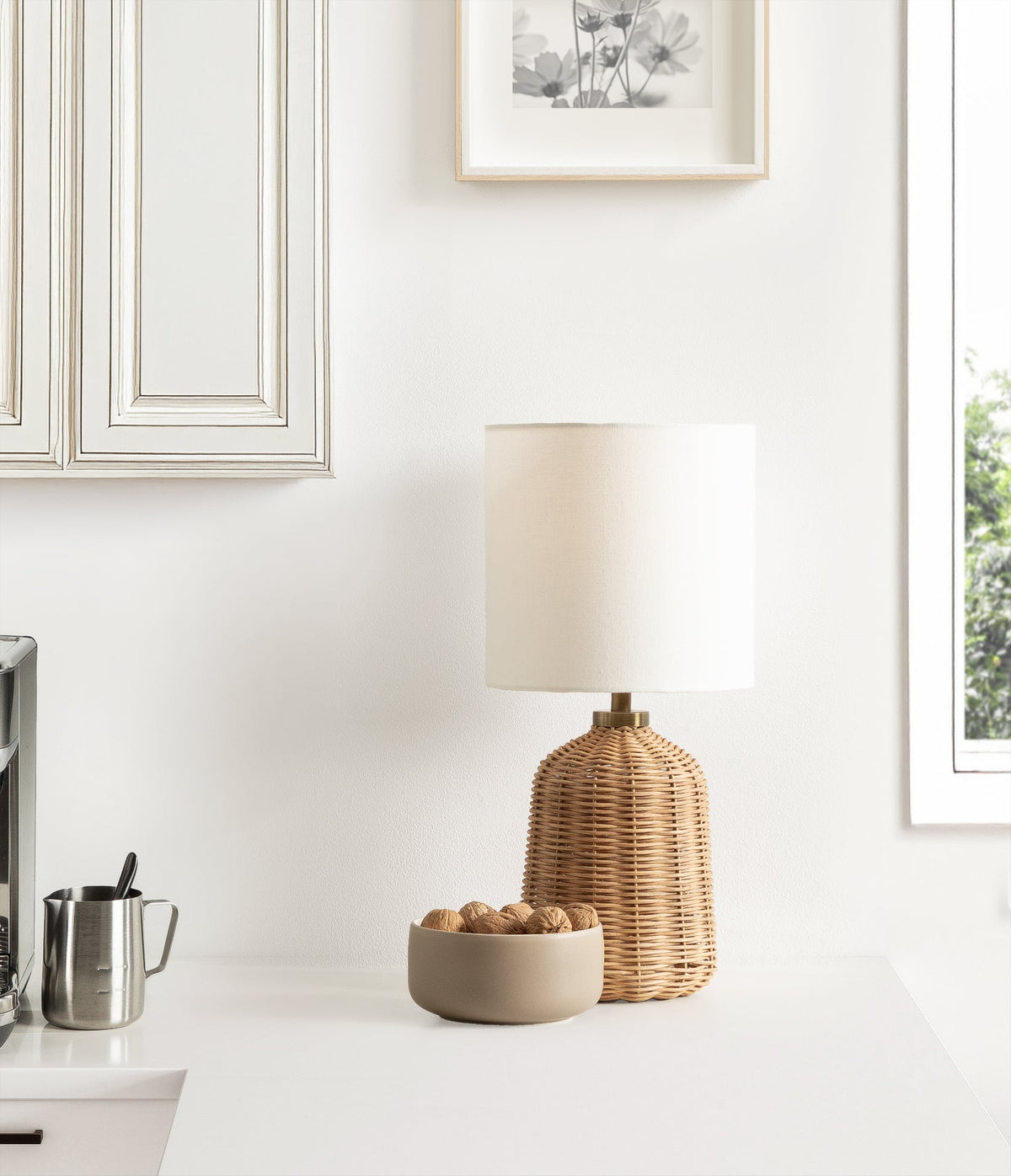 Wylla Rattan Table Lamp | Coastal Lamps & Lighting - Quahog Bay Bedding