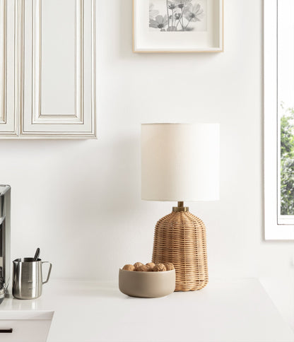 Wylla Rattan Table Lamp | Coastal Lamps & Lighting - Quahog Bay Bedding