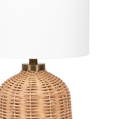 Wylla Rattan Table Lamp | Coastal Lamps & Lighting - Quahog Bay Bedding