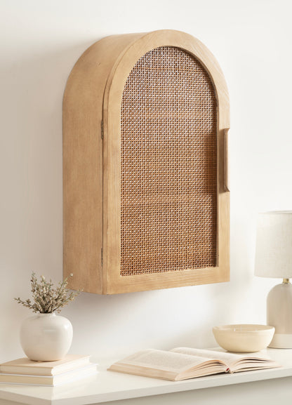Ori Arched Rattan Wall Cabinet