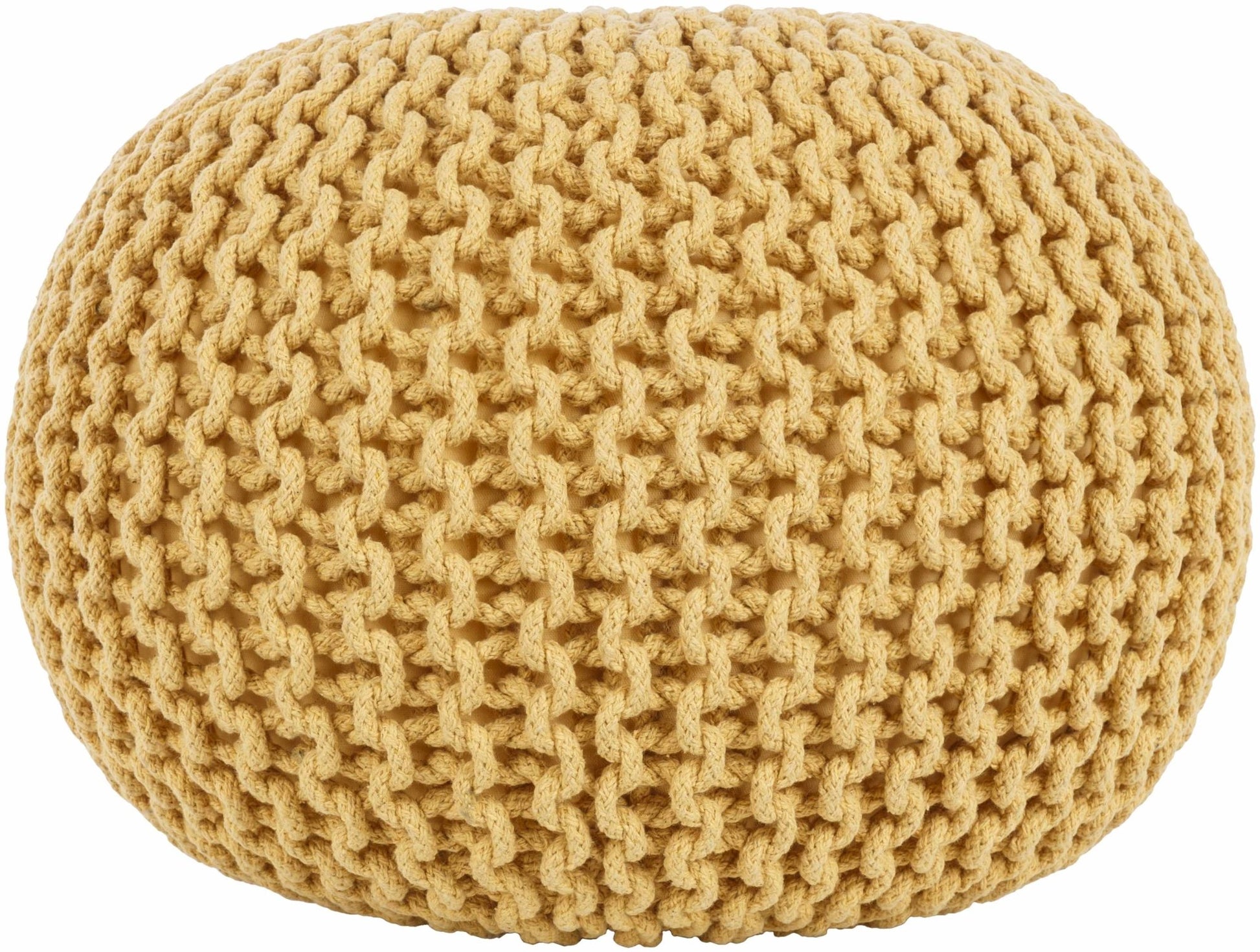 Yablanitsa Orange Knitted Pouf - Quahog Bay Bedding