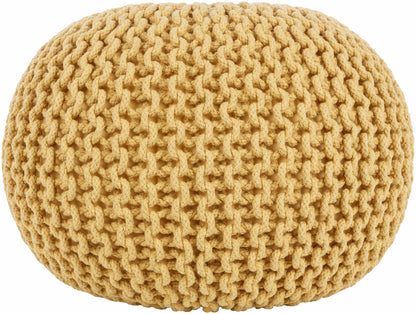 Yablanitsa Orange Knitted Pouf - Quahog Bay Bedding