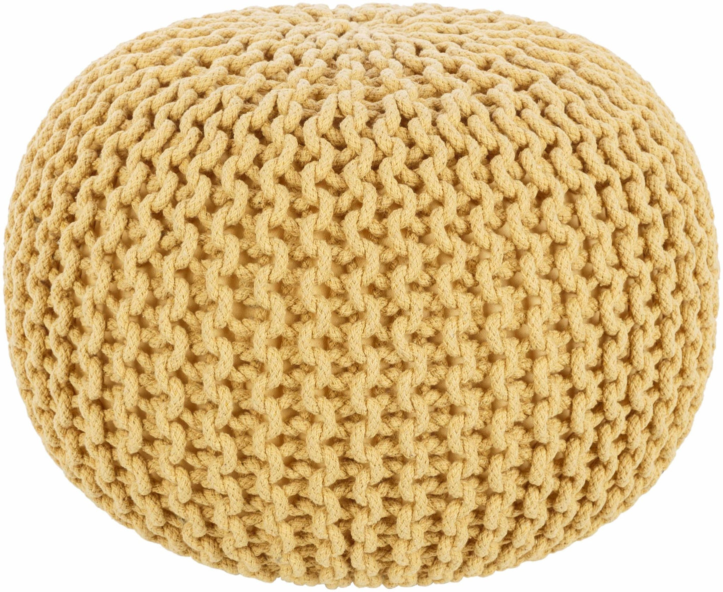 Yablanitsa Orange Knitted Pouf - Quahog Bay Bedding