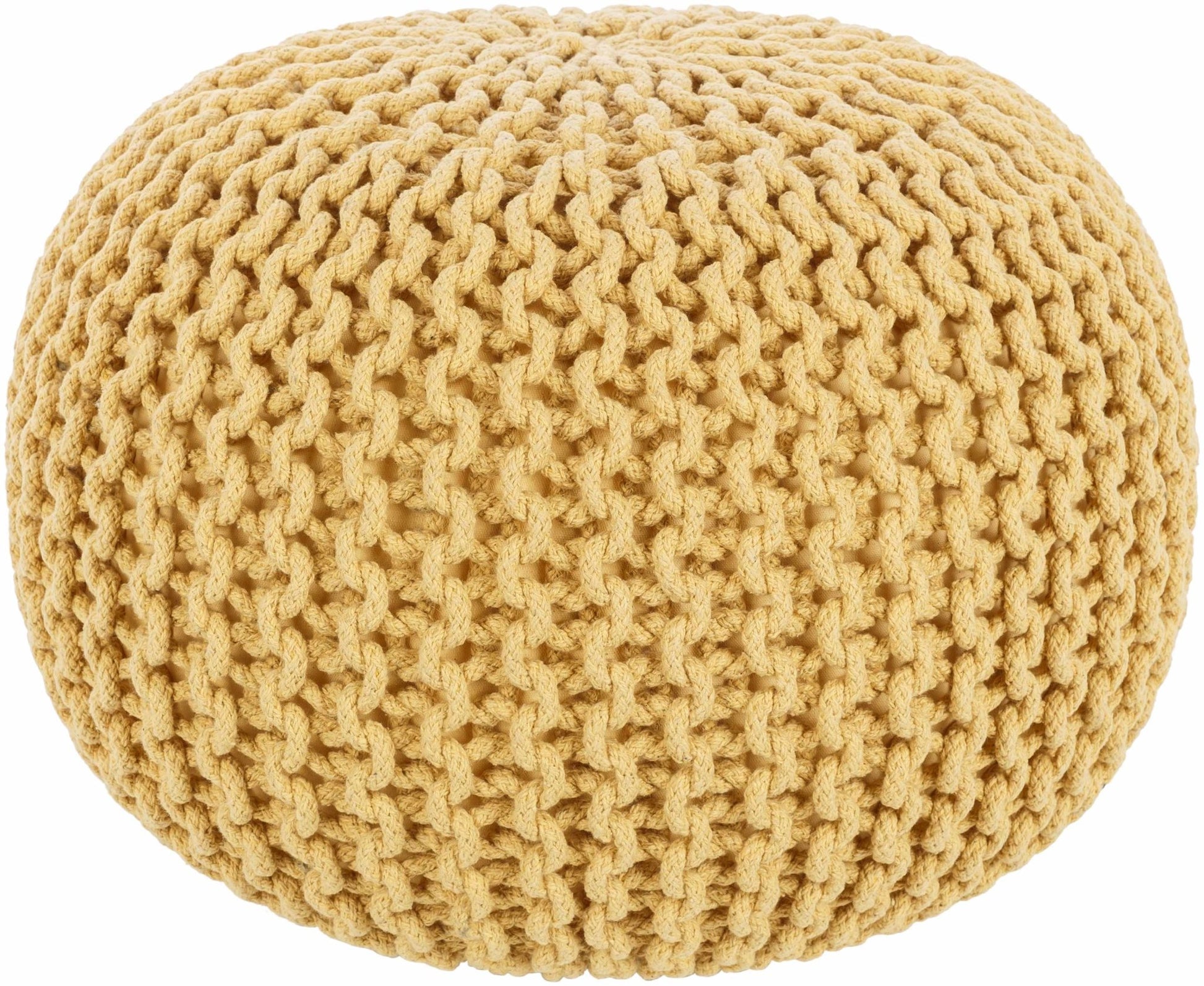 Yablanitsa Orange Knitted Pouf - Quahog Bay Bedding