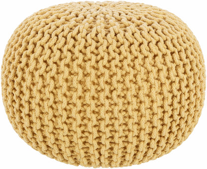Yablanitsa Orange Knitted Pouf - Quahog Bay Bedding