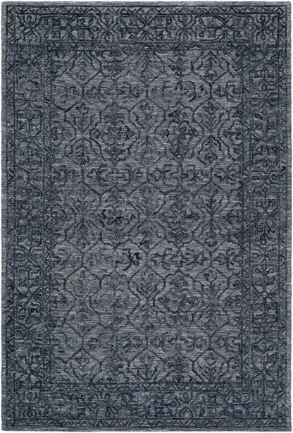 Yadid Black Wool Area Rug - Quahog Bay Bedding