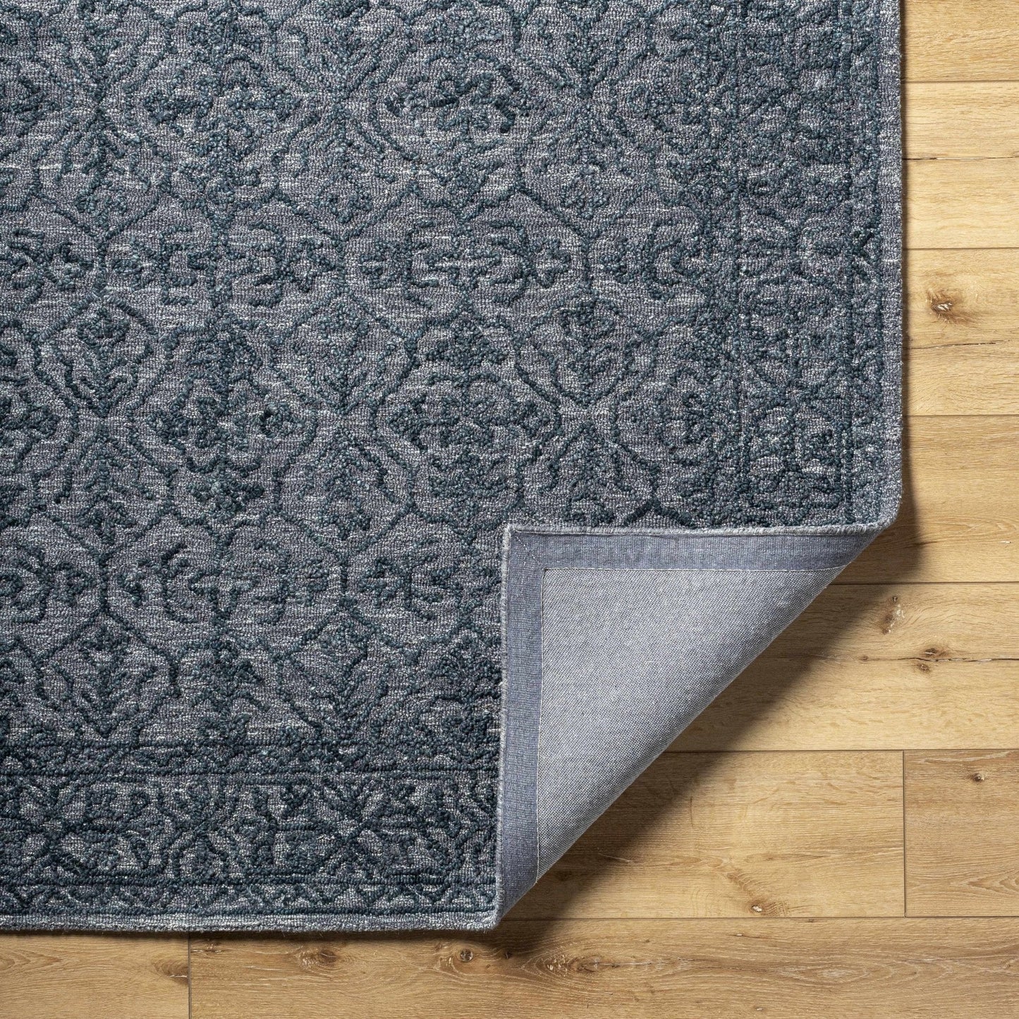 Yadid Black Wool Area Rug - Quahog Bay Bedding