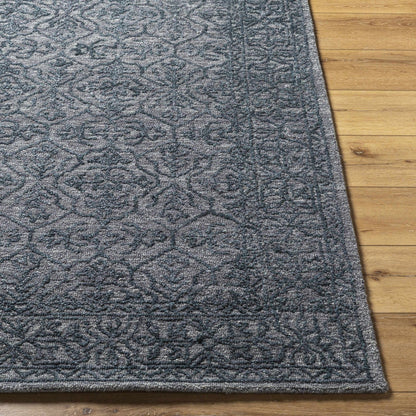 Yadid Black Wool Area Rug - Quahog Bay Bedding