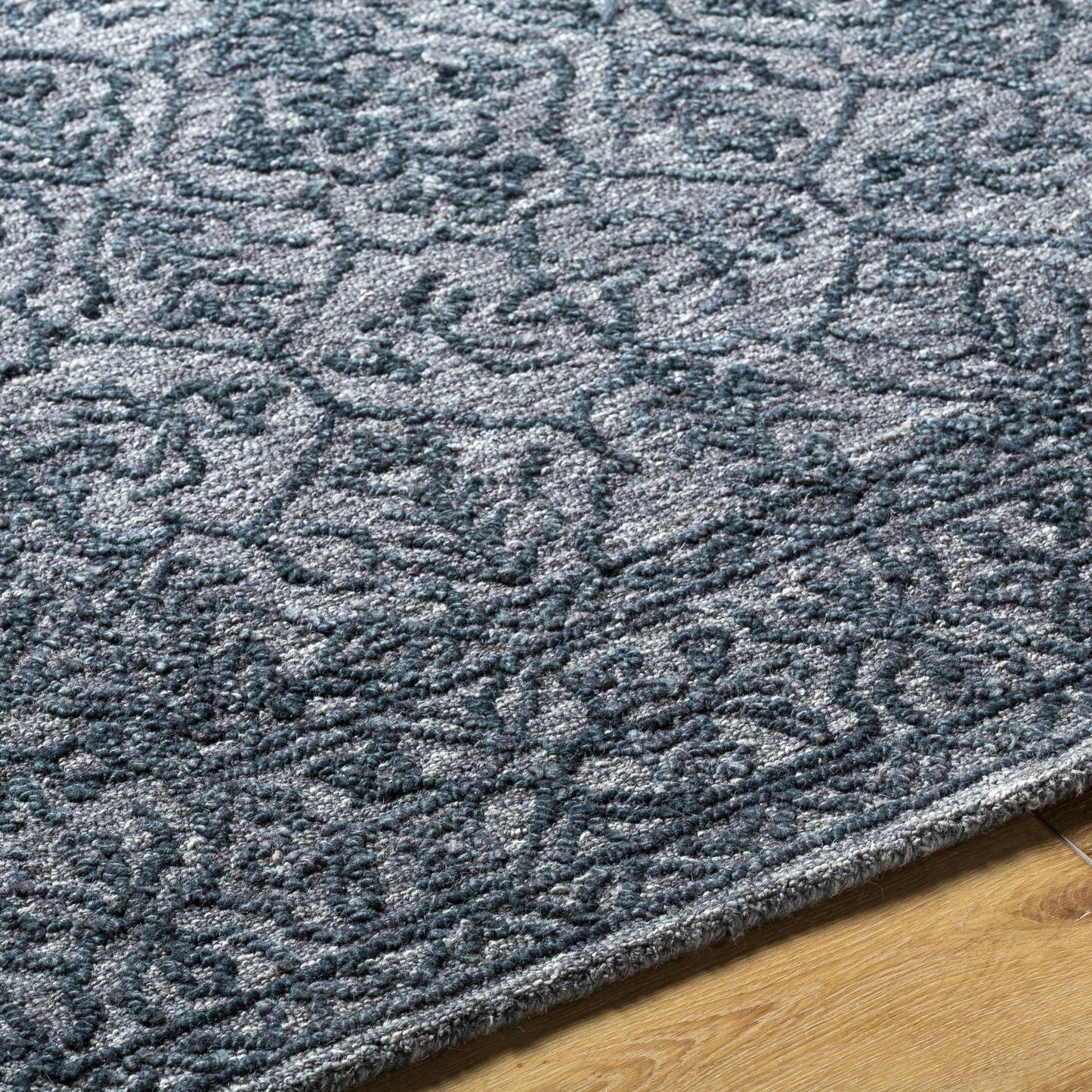Yadid Black Wool Area Rug - Quahog Bay Bedding