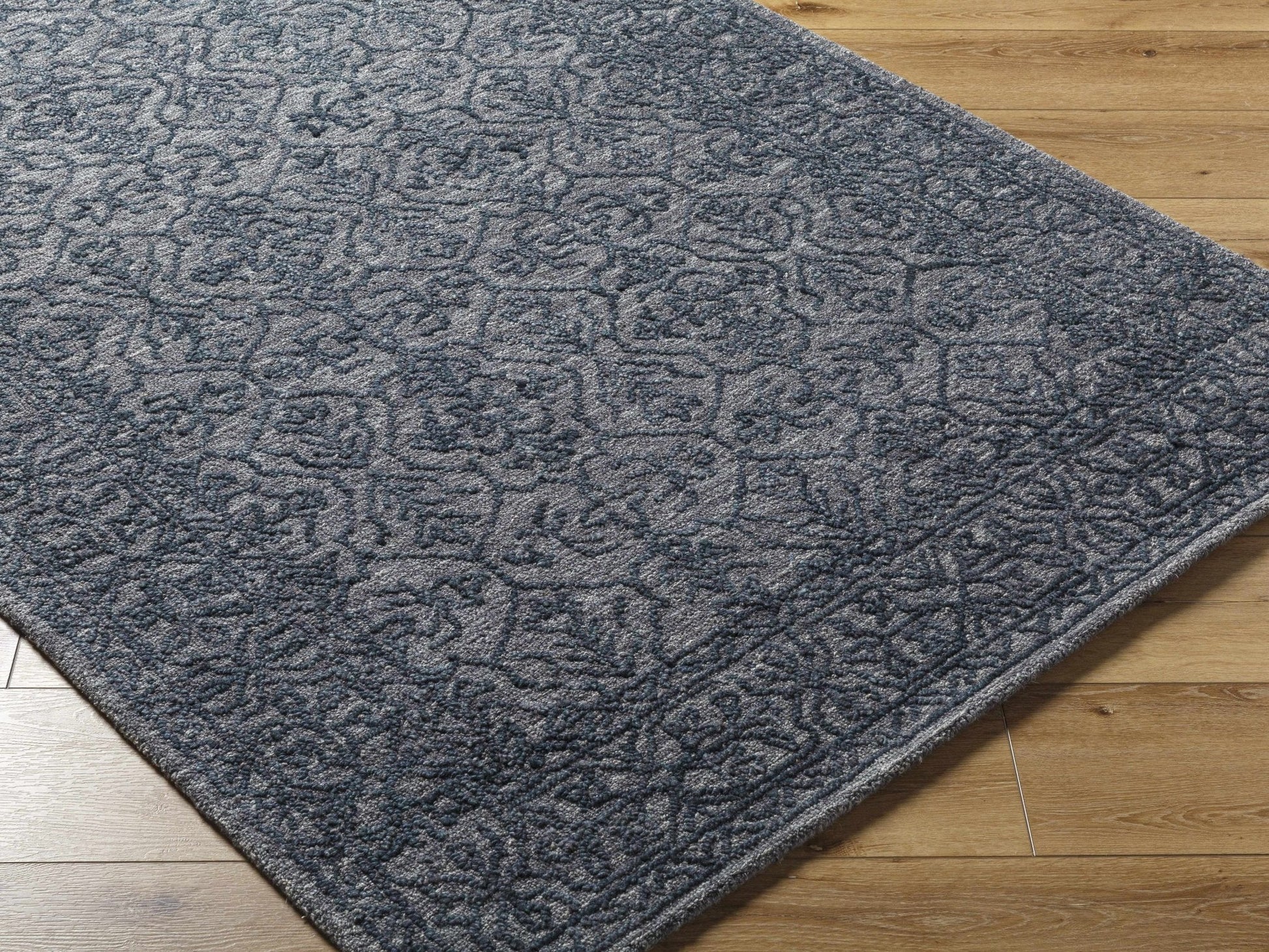 Yadid Black Wool Area Rug - Quahog Bay Bedding