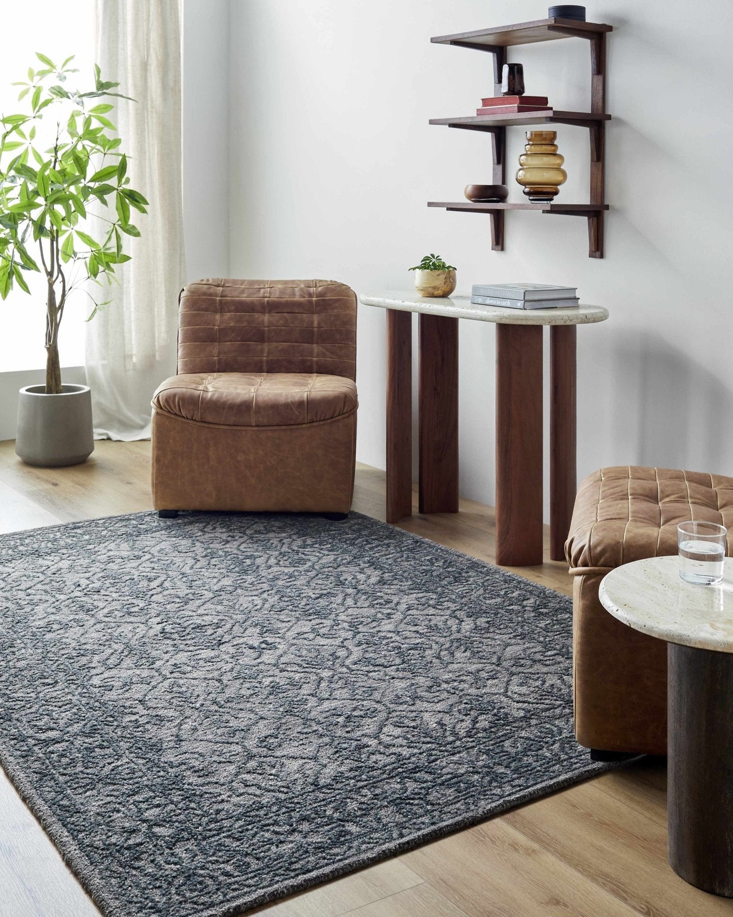 Yadid Black Wool Area Rug - Quahog Bay Bedding