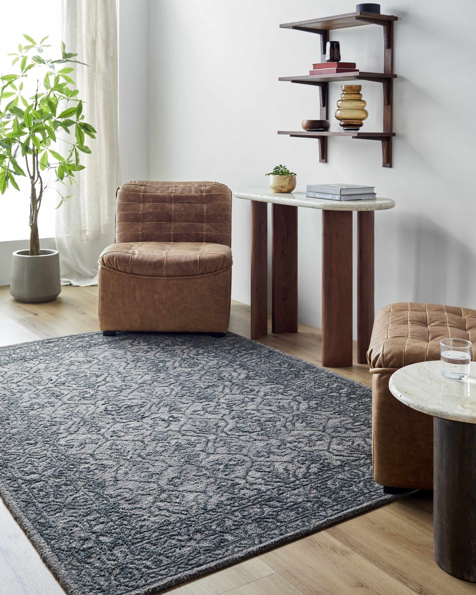 Yadid Black Wool Area Rug - Quahog Bay Bedding