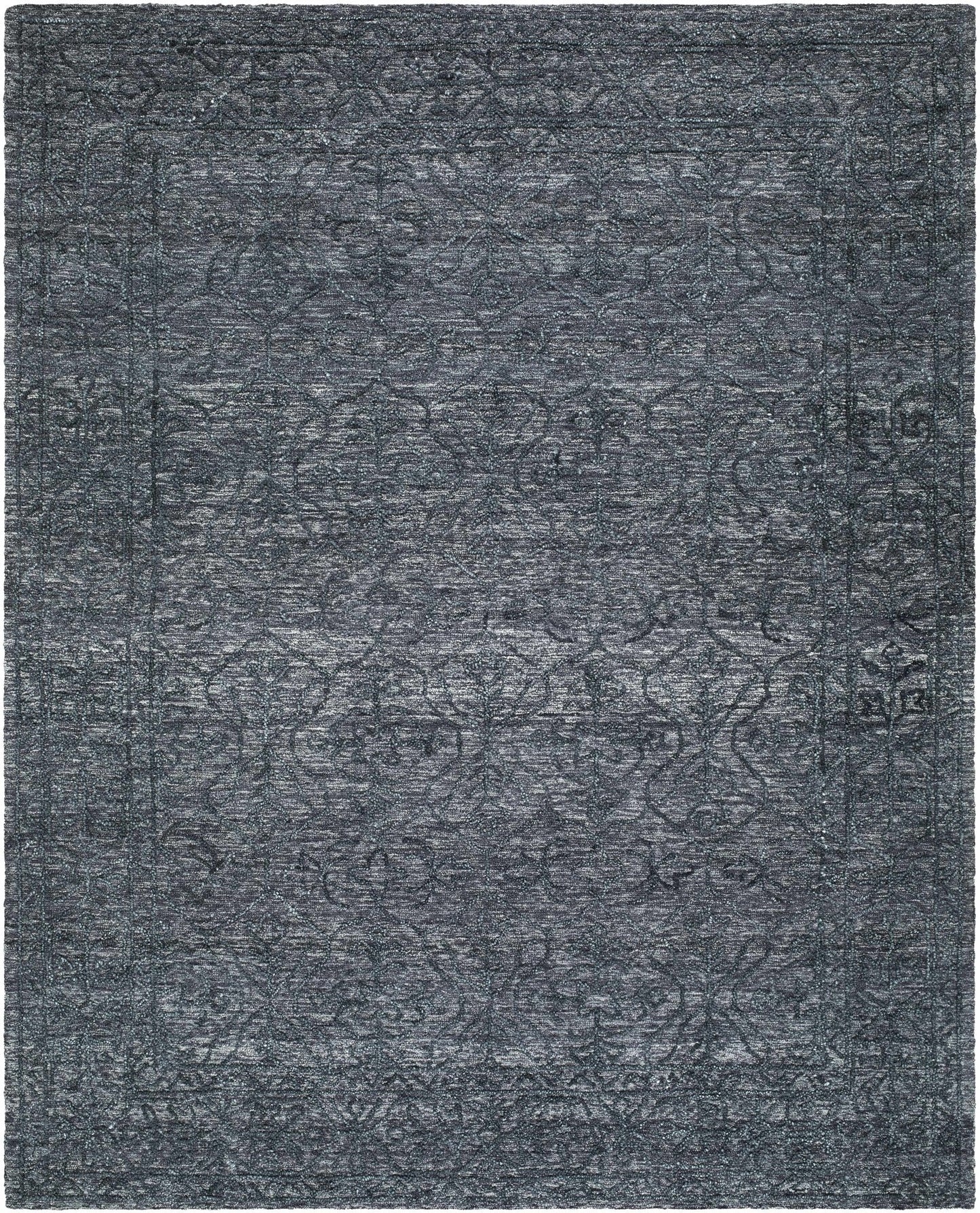 Yadid Black Wool Area Rug - Quahog Bay Bedding