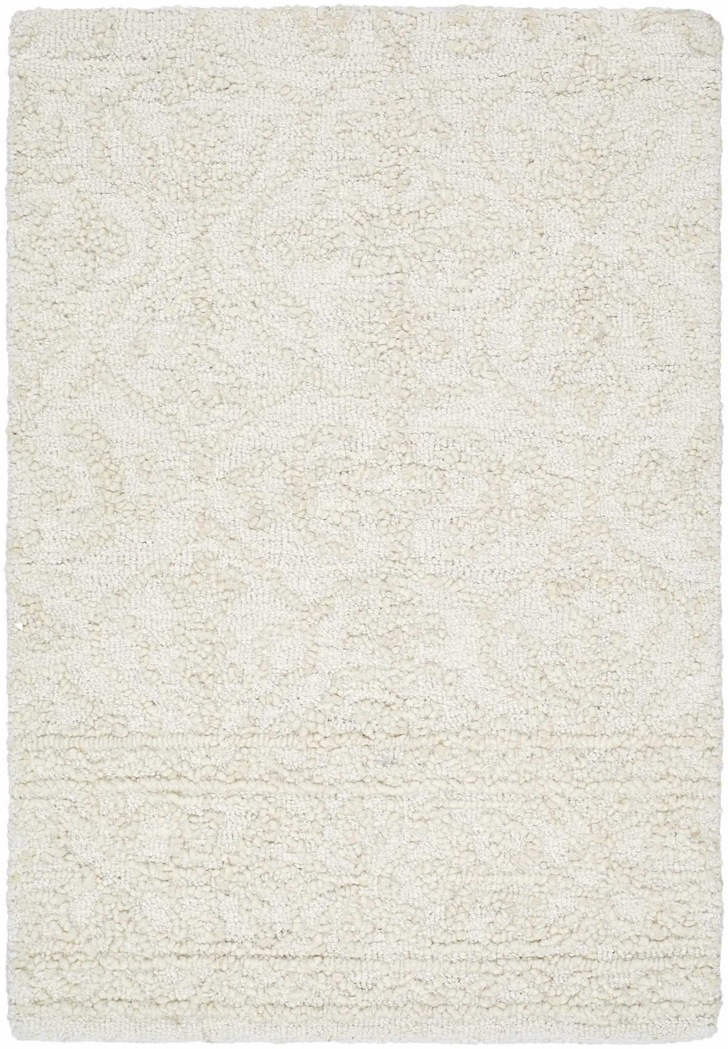 Yadid Cream Wool Area Rug - Quahog Bay Bedding