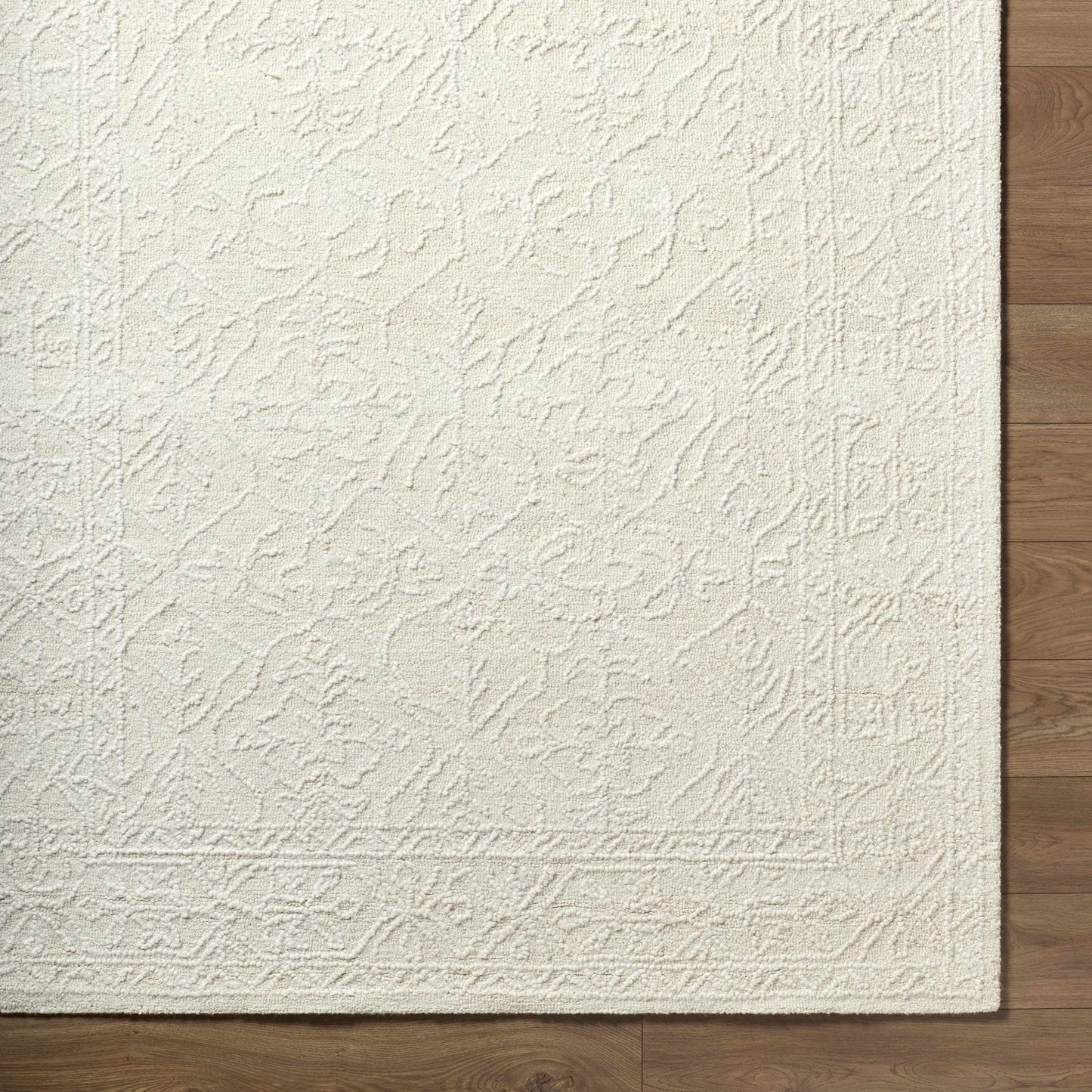 Yadid Cream Wool Area Rug - Quahog Bay Bedding