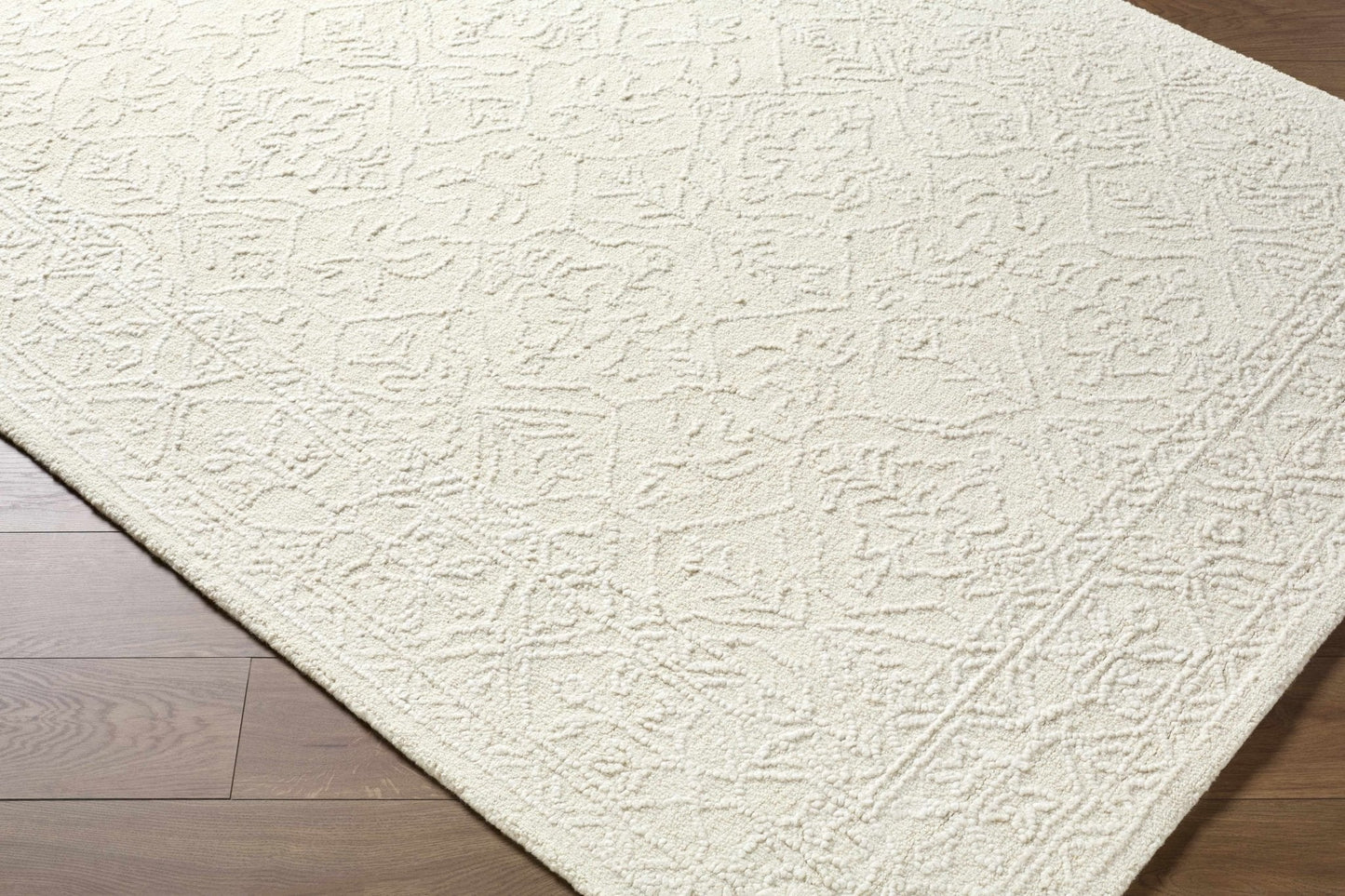 Yadid Cream Wool Area Rug - Quahog Bay Bedding
