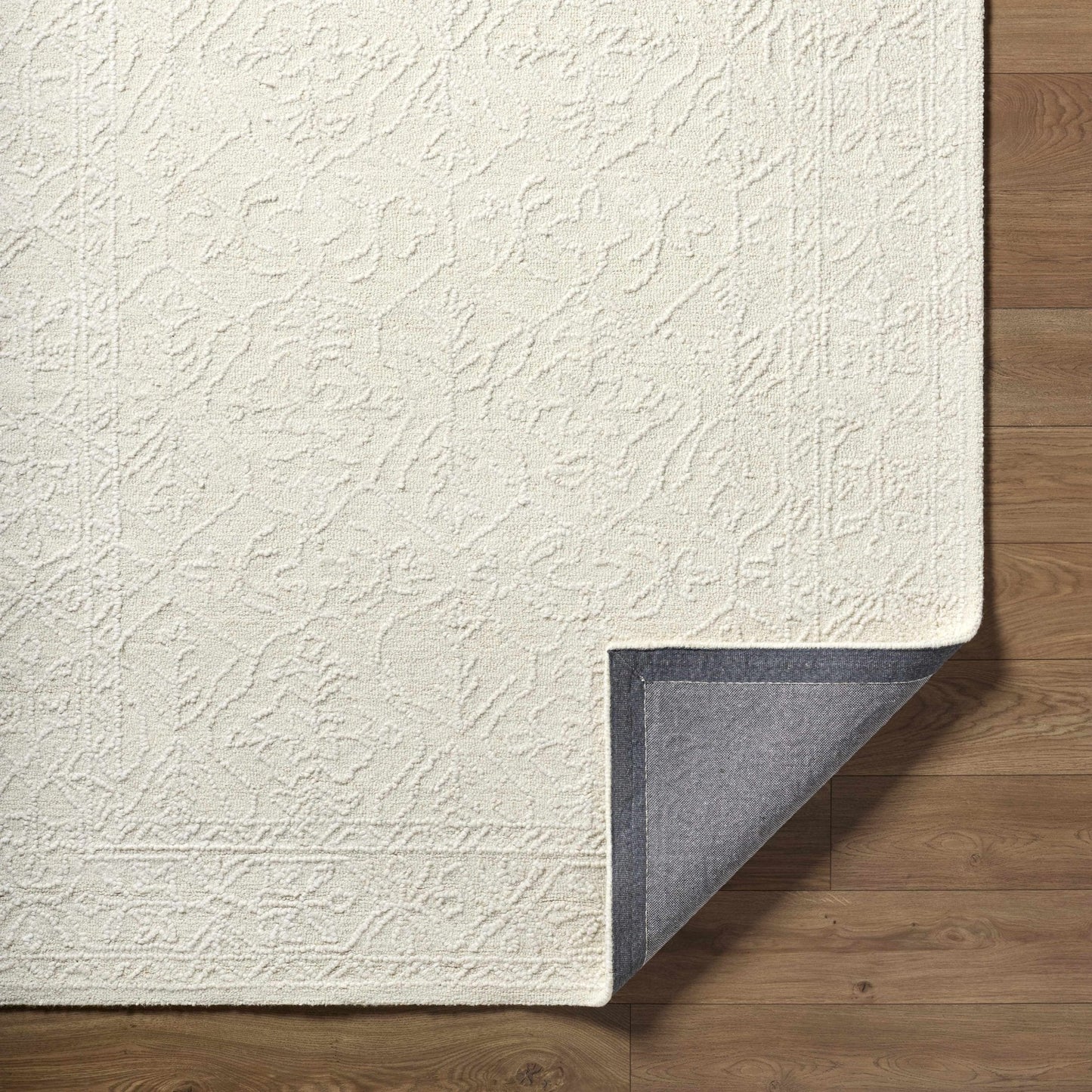 Yadid Cream Wool Area Rug - Quahog Bay Bedding