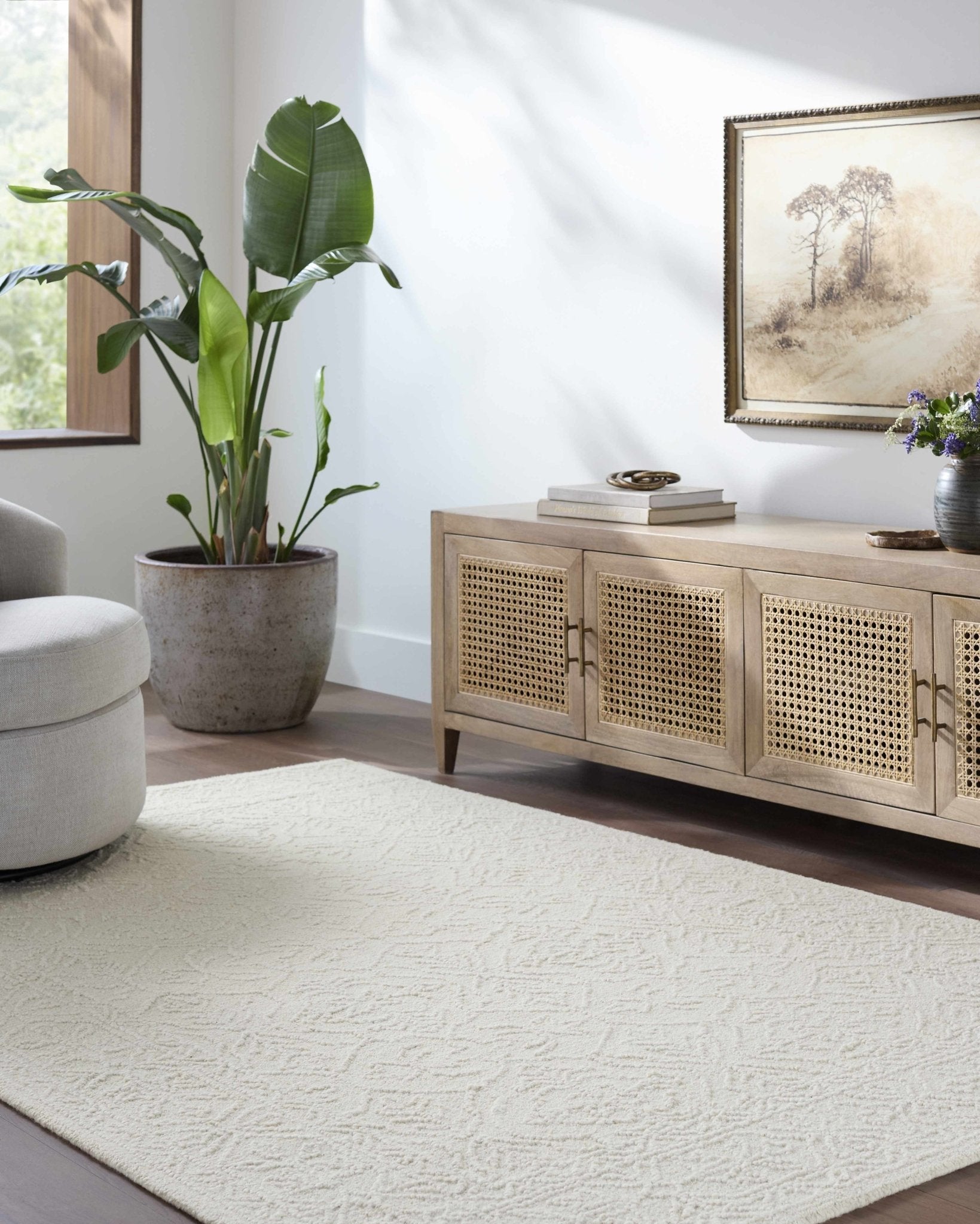 Yadid Cream Wool Area Rug - Quahog Bay Bedding