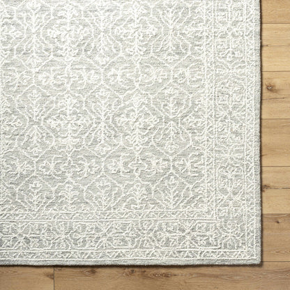 Yadid Gray Wool Area Rug - Quahog Bay Bedding