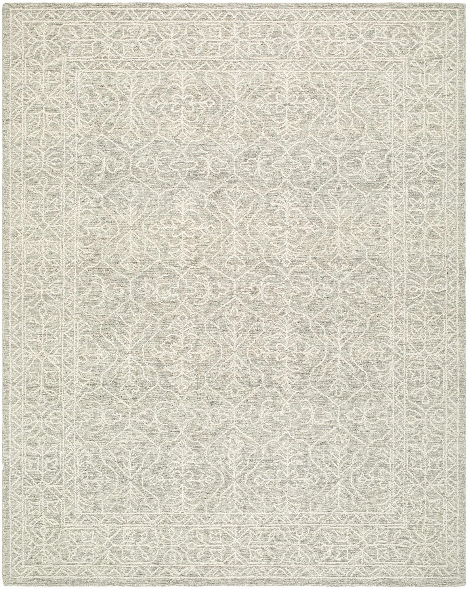 Yadid Gray Wool Area Rug - Quahog Bay Bedding