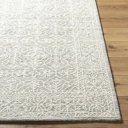 Yadid Gray Wool Area Rug - Quahog Bay Bedding