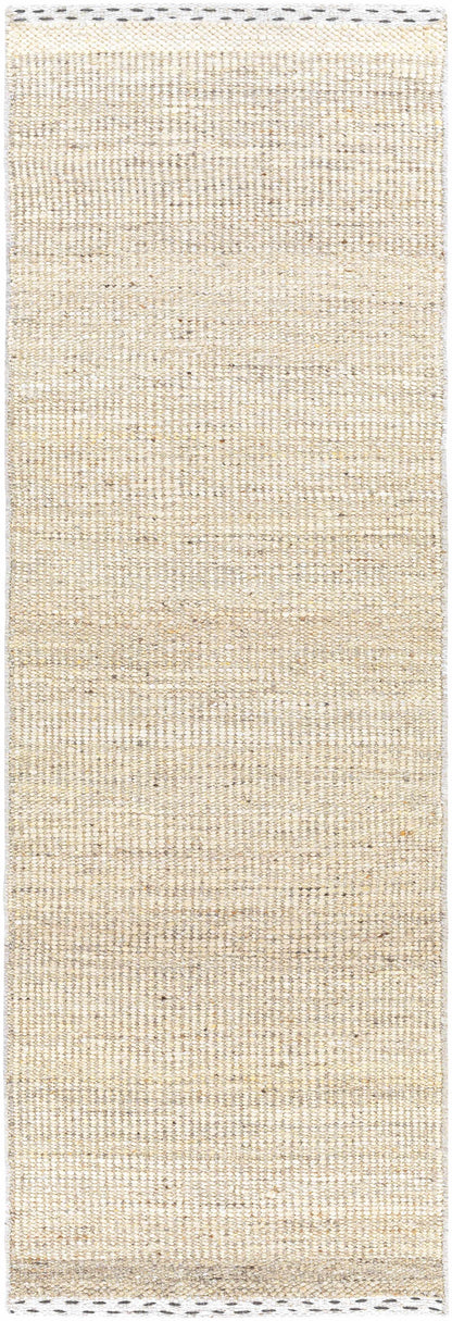 Yaniklar Beige Flat Woven Wool Rug