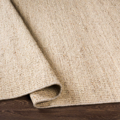 Yaniklar Beige Flat Woven Wool Rug