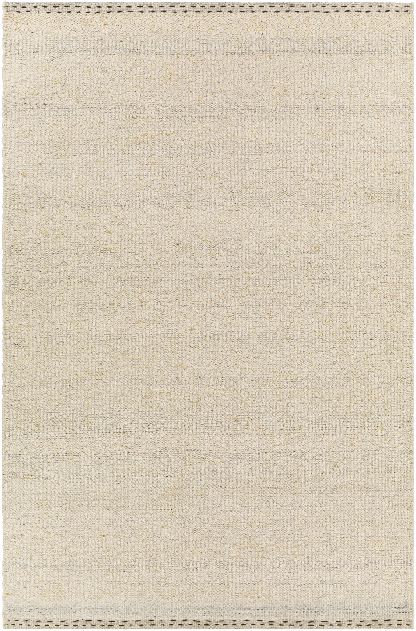 Yaniklar Cream Flat Woven Wool Rug - Quahog Bay Bedding