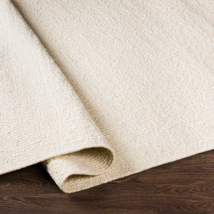 Yaniklar Cream Flat Woven Wool Rug - Quahog Bay Bedding