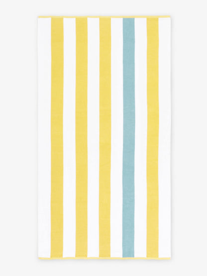 Yellow Sea Glass Cabana Beach Towel - Quahog Bay Bedding