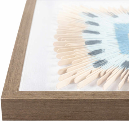 Yenice Natural Wood Geometric Wall Art Set Of Two - Quahog Bay Bedding