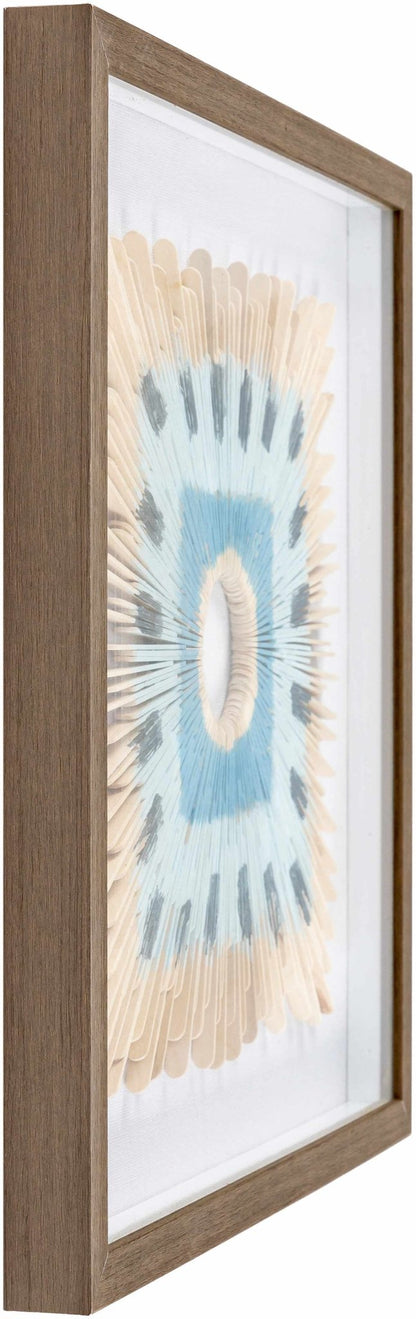 Yenice Natural Wood Geometric Wall Art Set Of Two - Quahog Bay Bedding