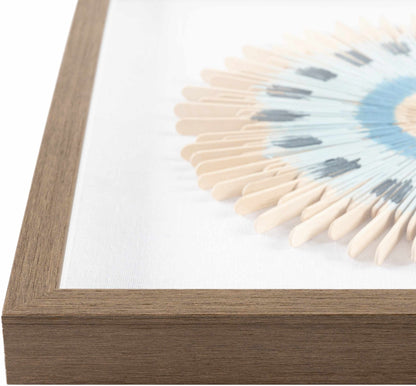 Yenice Natural Wood Geometric Wall Art Set Of Two - Quahog Bay Bedding