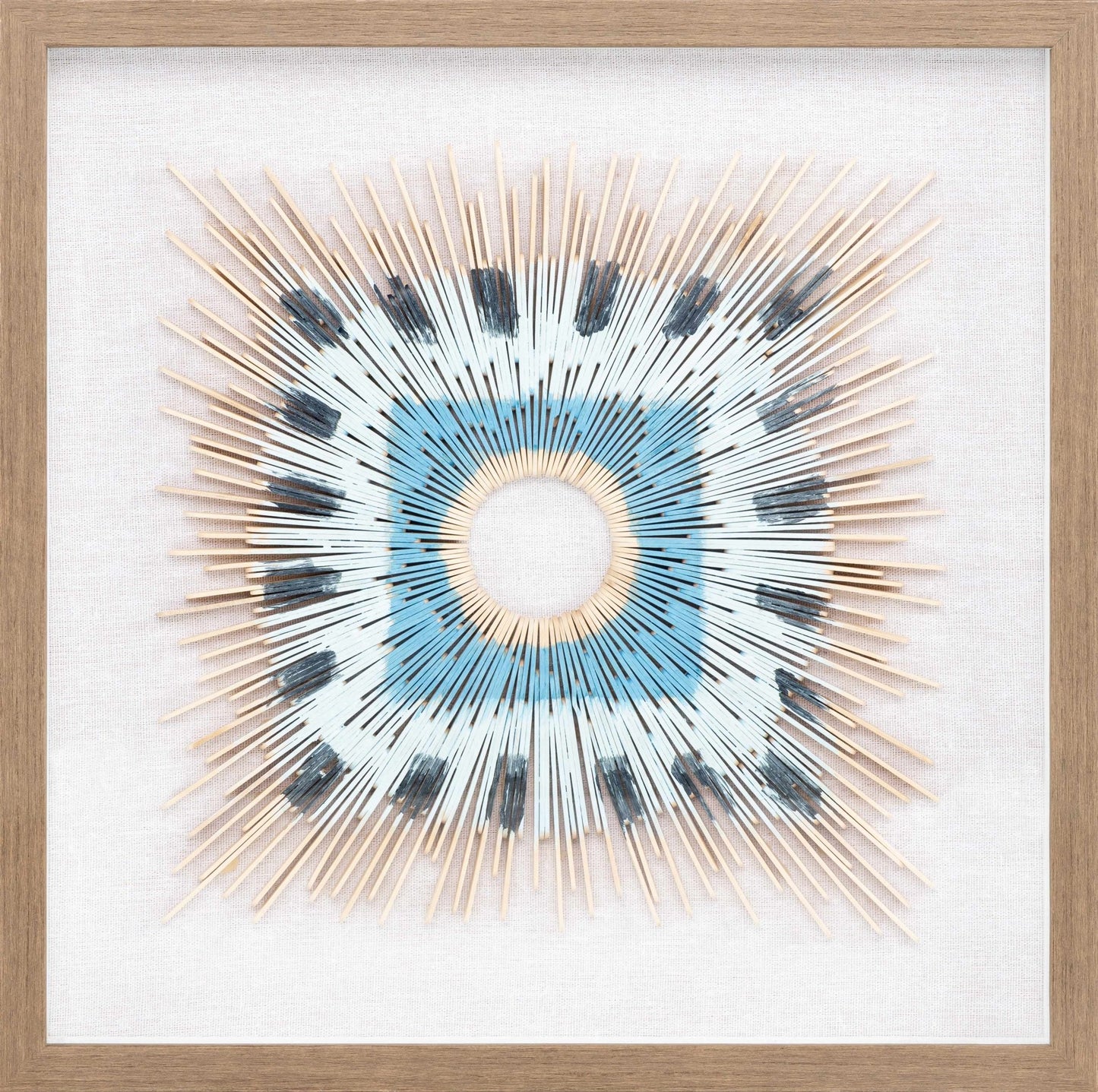 Yenice Natural Wood Geometric Wall Art Set Of Two - Quahog Bay Bedding