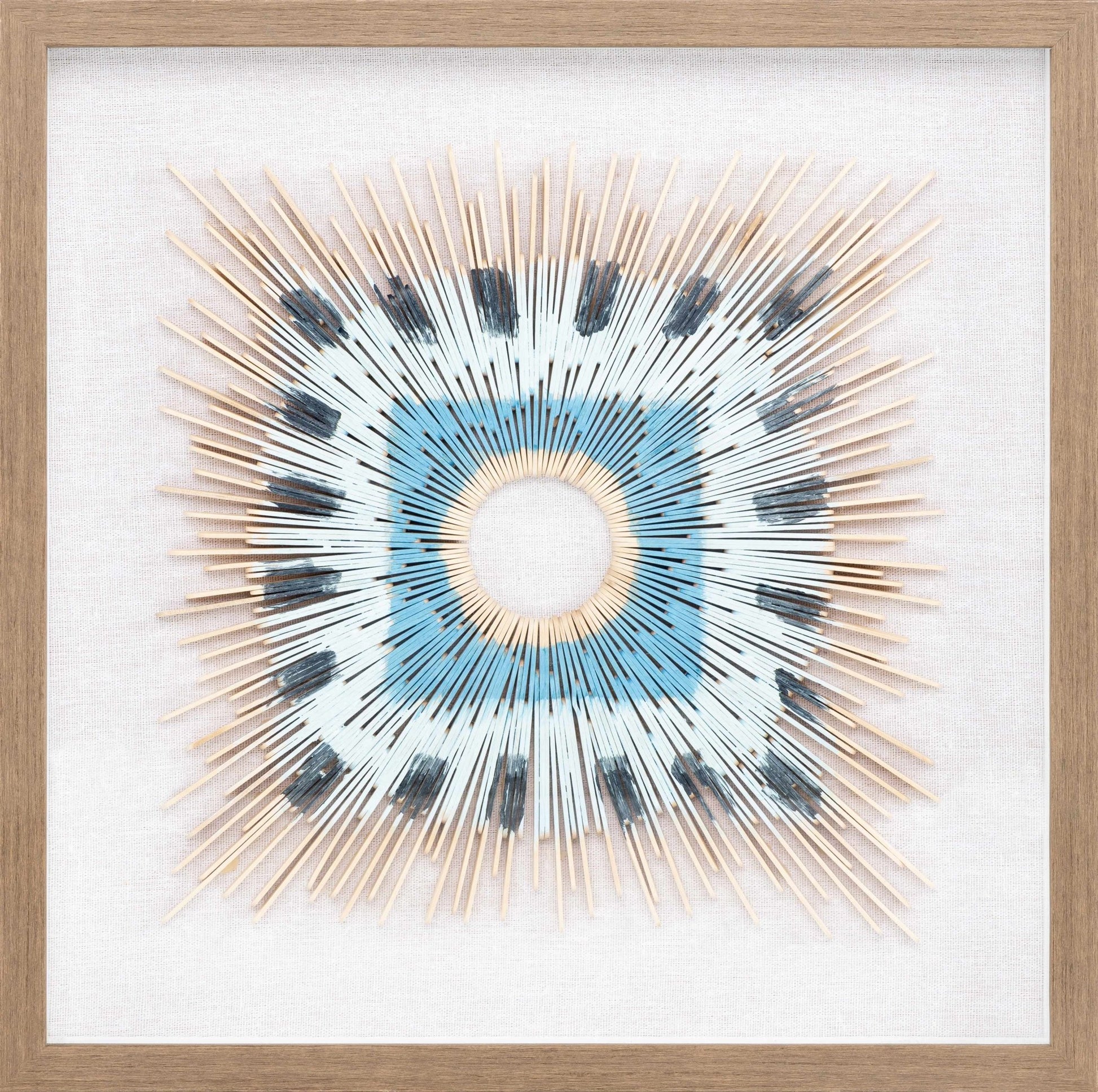 Yenice Natural Wood Geometric Wall Art Set Of Two - Quahog Bay Bedding