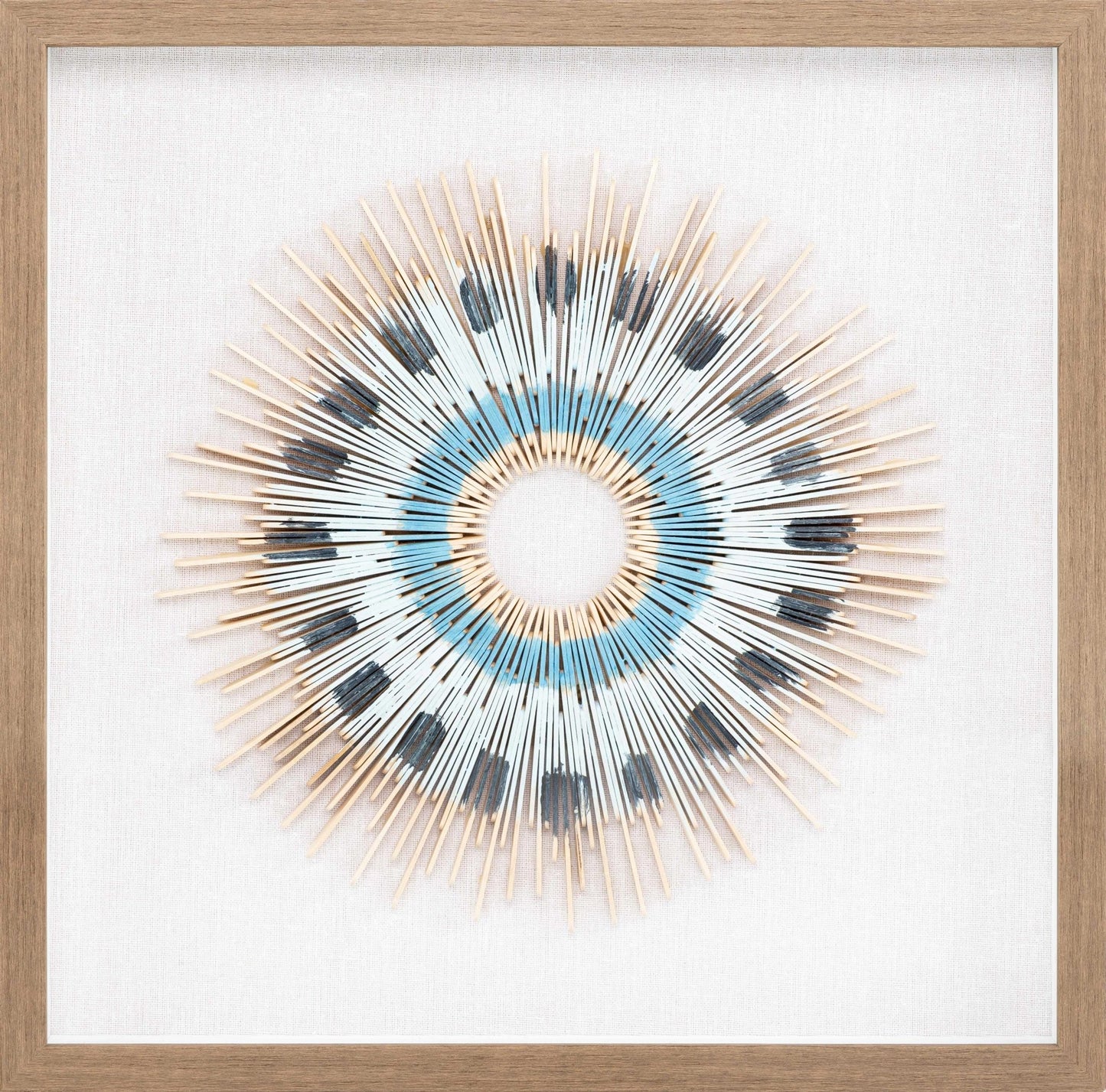 Yenice Natural Wood Geometric Wall Art Set Of Two - Quahog Bay Bedding