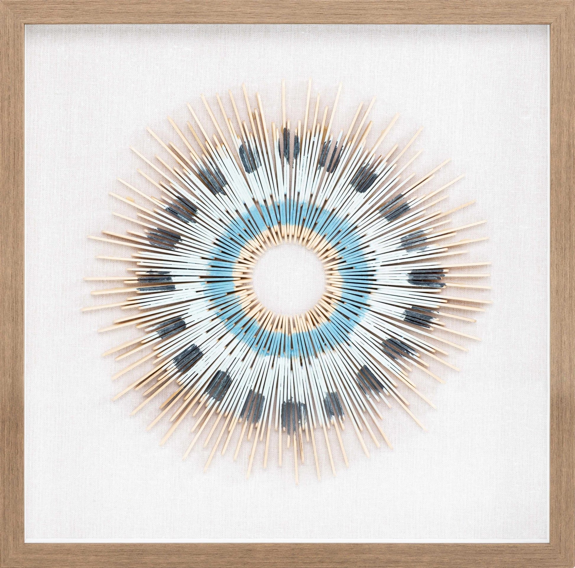 Yenice Natural Wood Geometric Wall Art Set Of Two - Quahog Bay Bedding