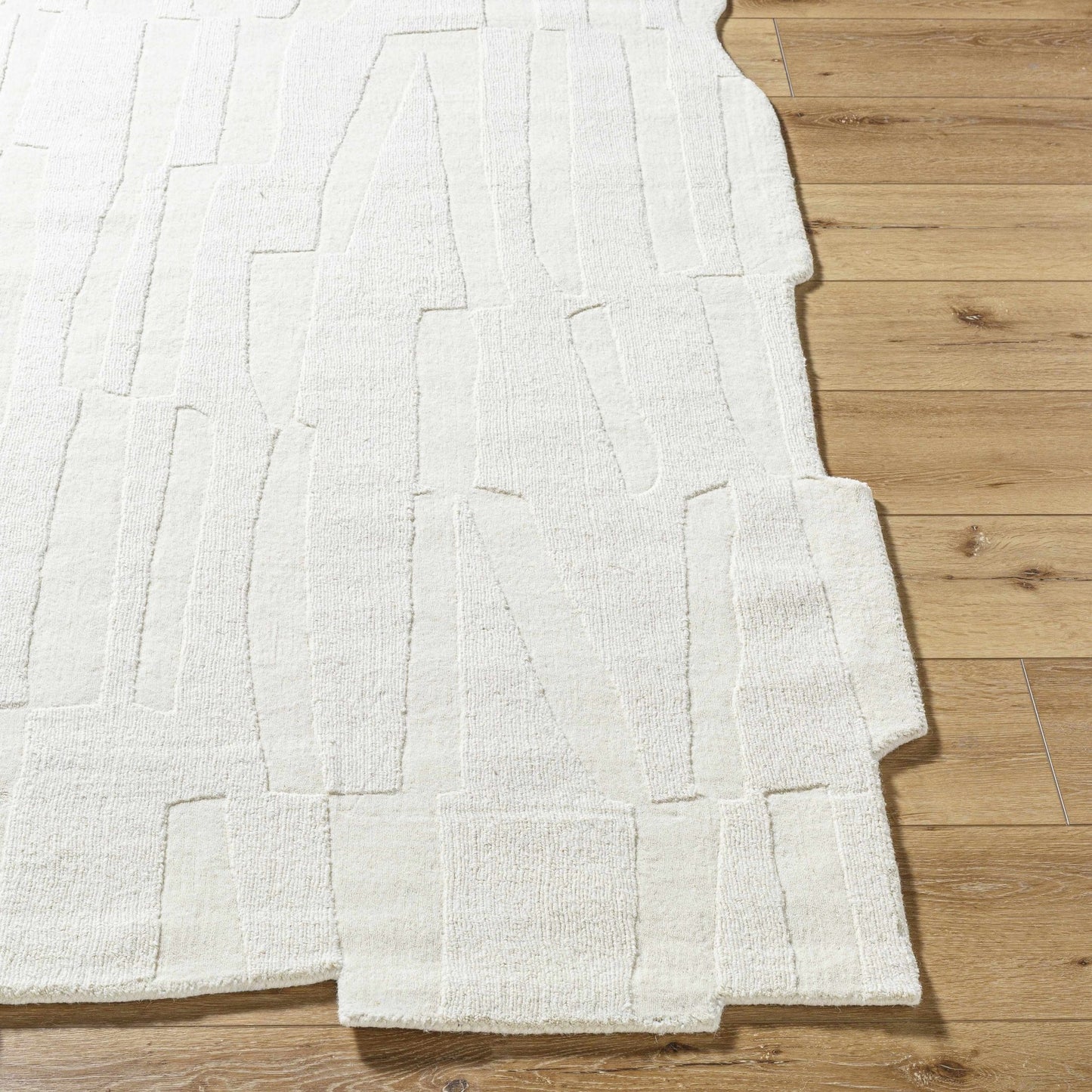 Yonah White Abstract Area Rug - Quahog Bay Bedding
