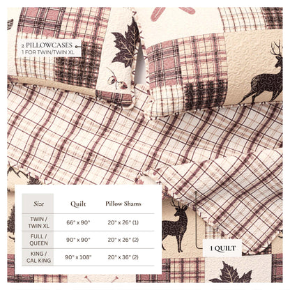 Redwood Lodge 3 Piece Quilt Set - Fall Quilts