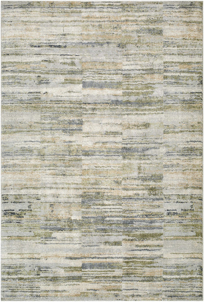 Yancy Thick Luxe Rug - Olive, Grey, Beige - Contemporary High Pile Rugs