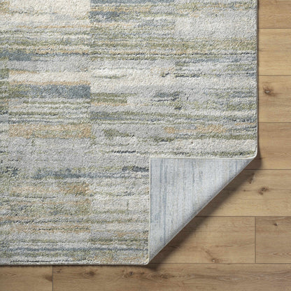 Yancy Thick Luxe Rug - Olive, Grey, Beige - Contemporary High Pile Rugs