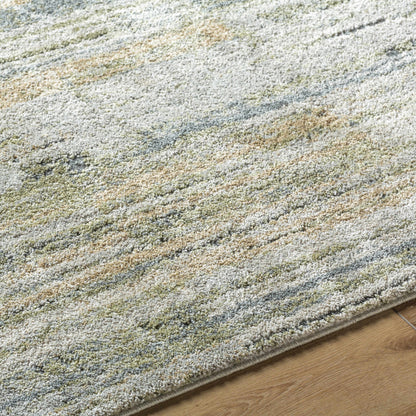 Yancy Thick Luxe Rug - Olive, Grey, Beige - Contemporary High Pile Rugs