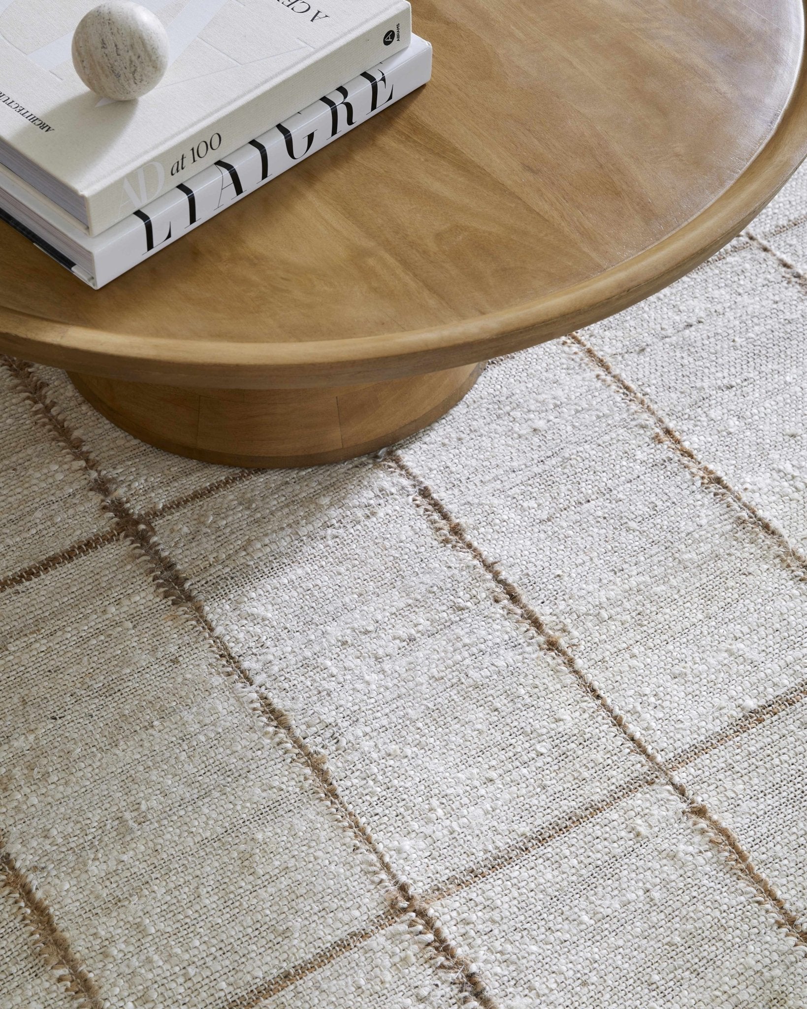 Zared Checkered Jute Area Rug - Quahog Bay Bedding