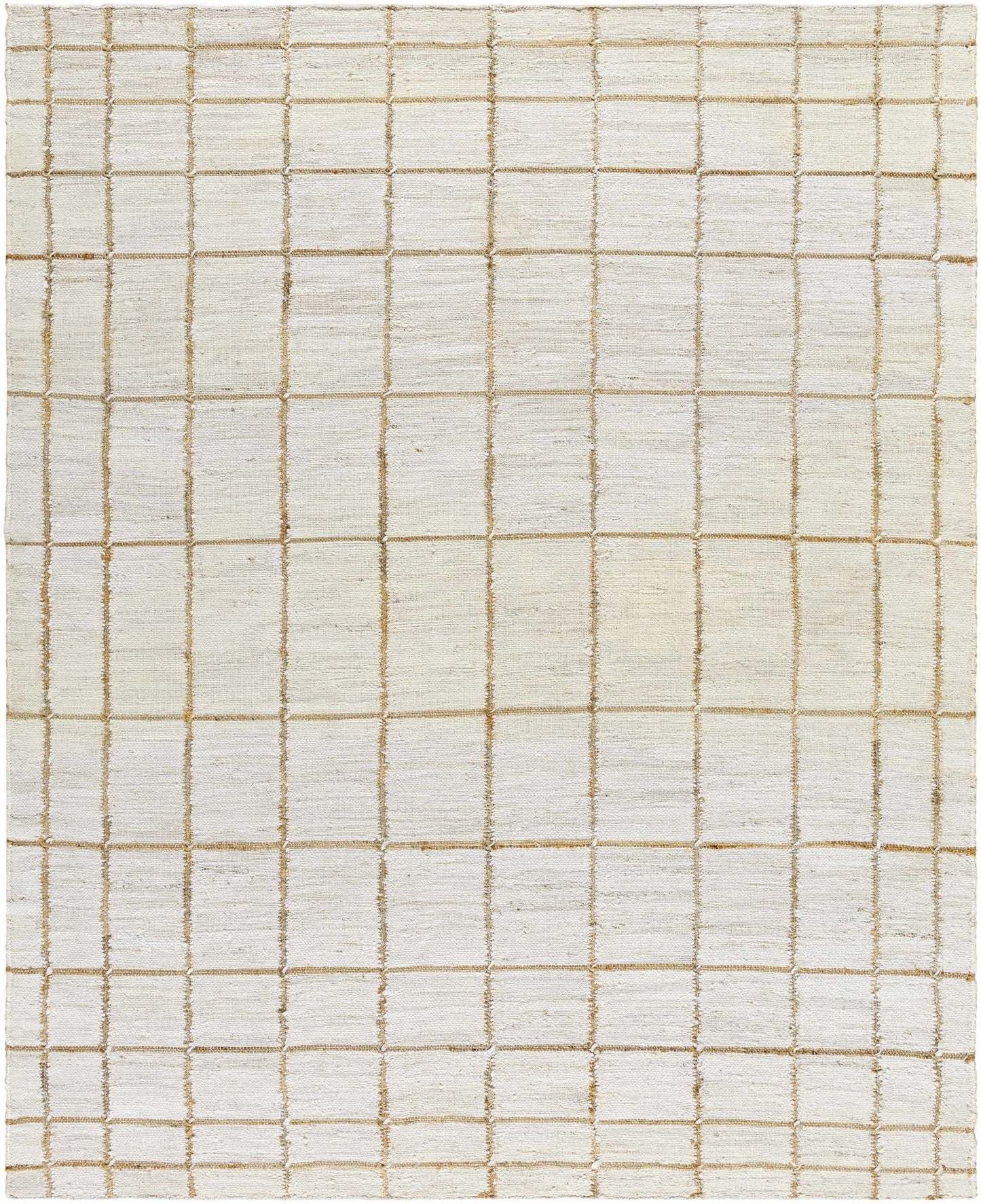 Zared Checkered Jute Area Rug - Quahog Bay Bedding