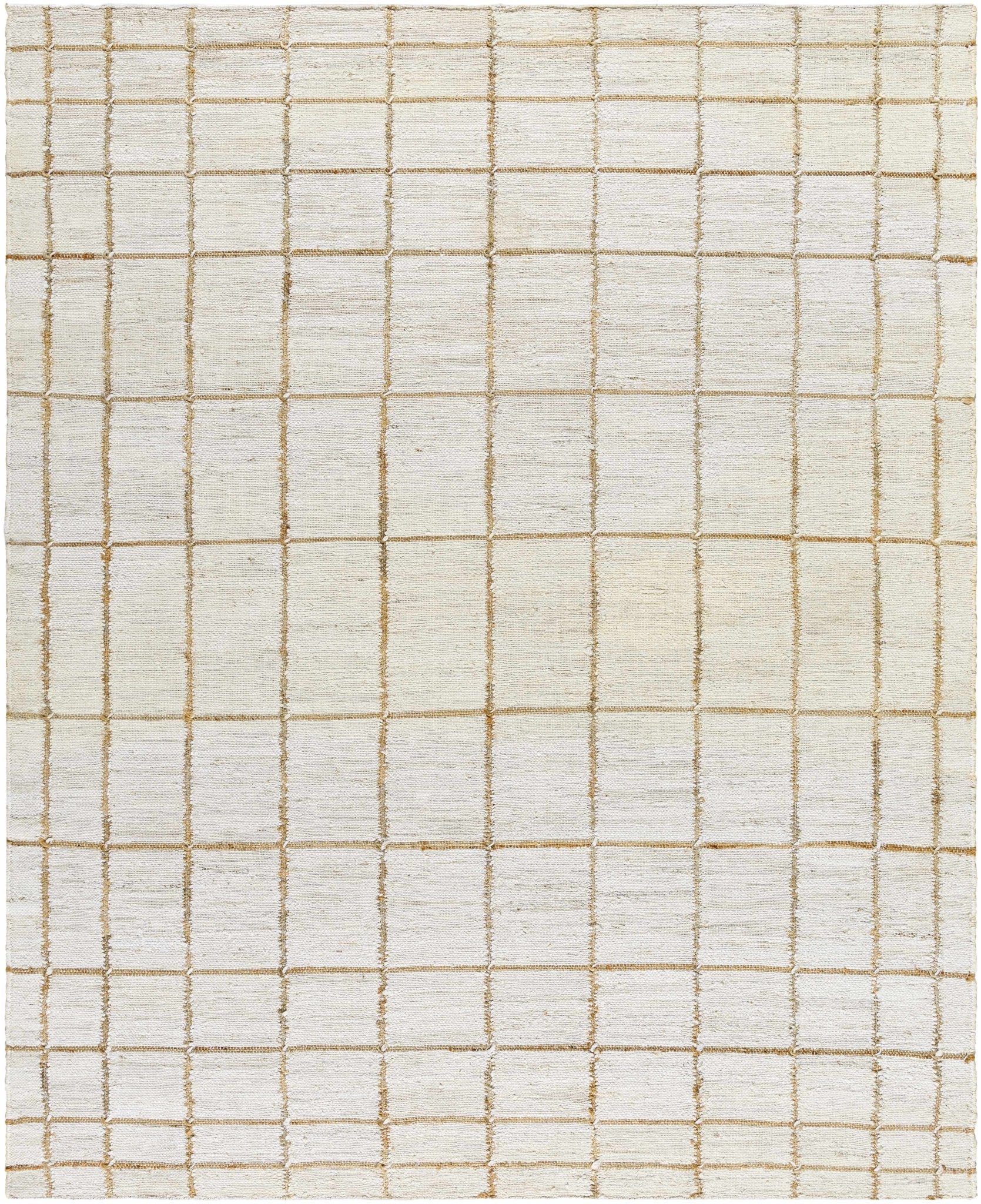 Zared Checkered Jute Area Rug - Quahog Bay Bedding