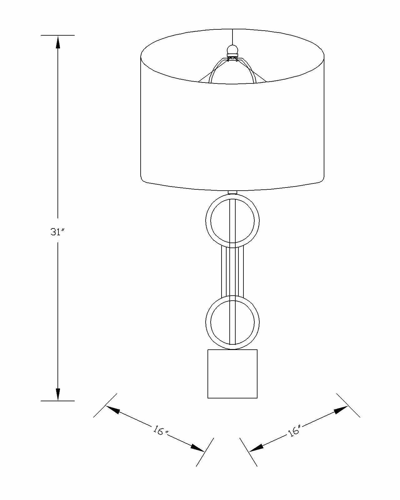 Zell Gold Crystal Table Lamp - Quahog Bay Bedding