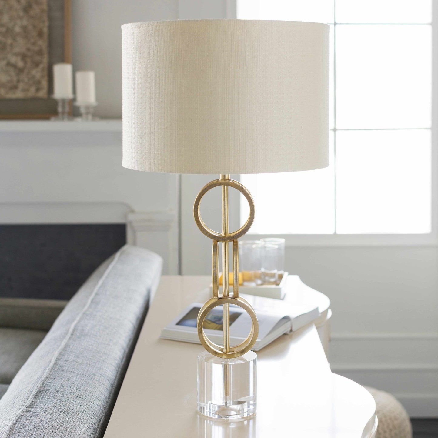 Zell Gold Crystal Table Lamp - Quahog Bay Bedding