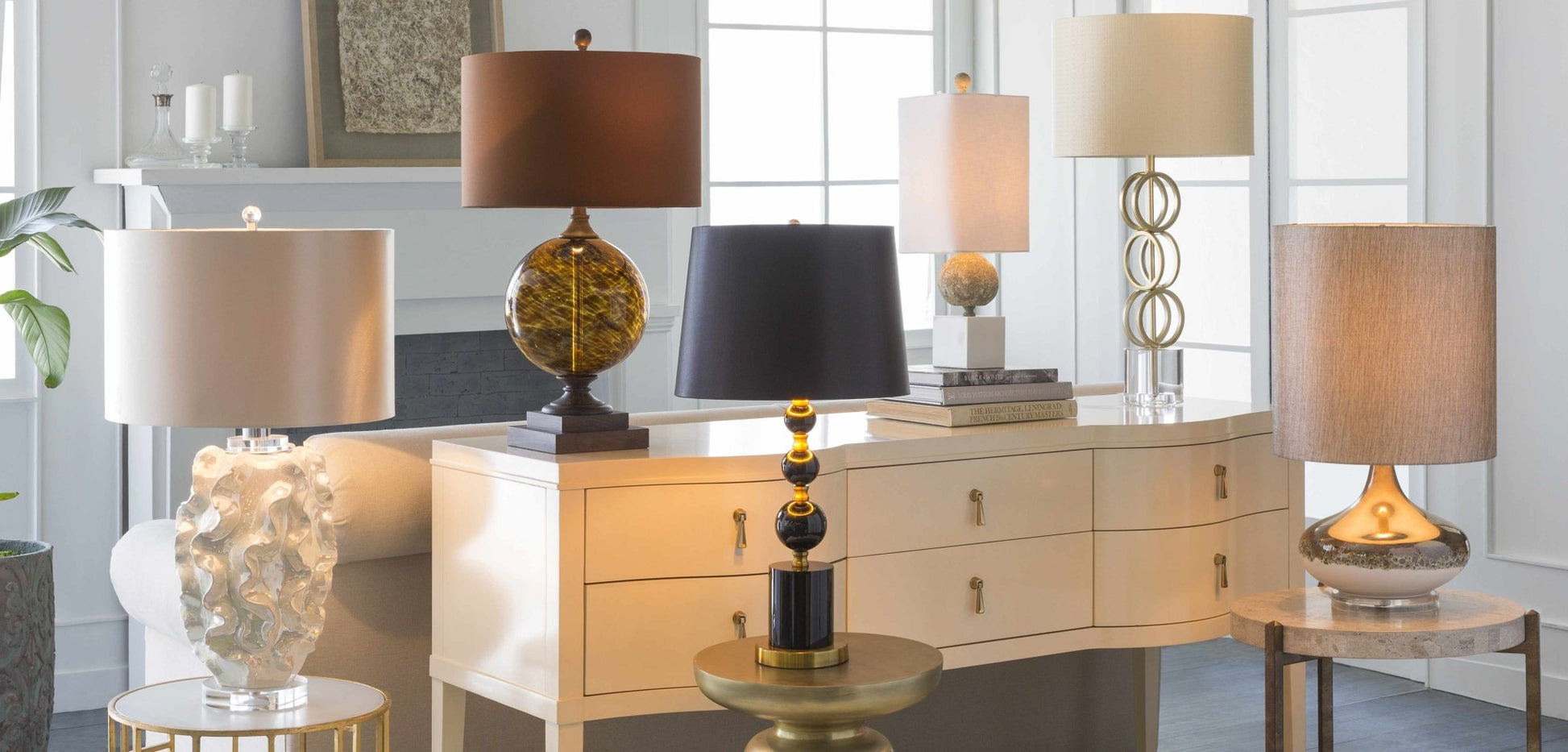 Zell Gold Crystal Table Lamp - Quahog Bay Bedding